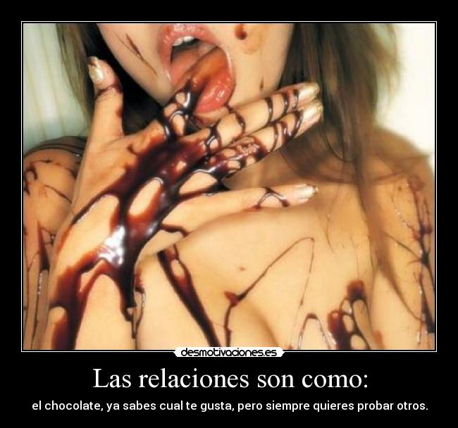Las relaciones son como: - 