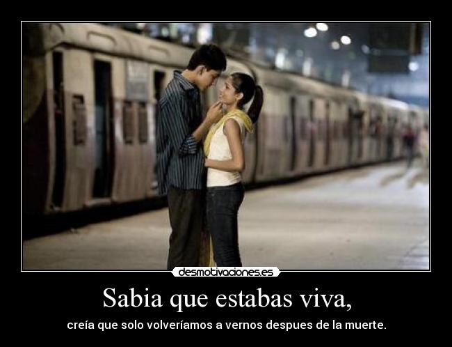 Sabia que estabas viva, - creía que solo volveríamos a vernos despues de la muerte.