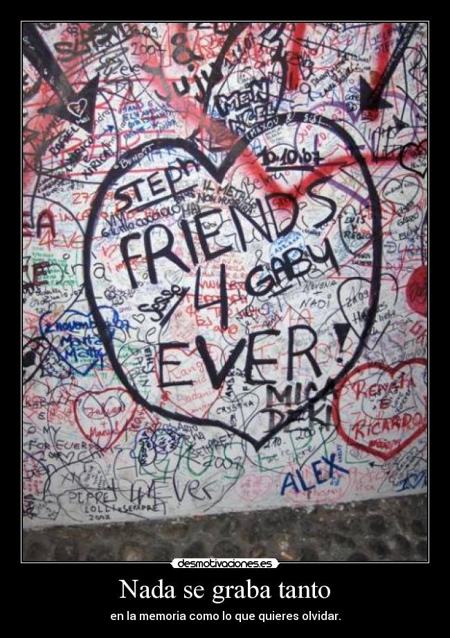 Nada se graba tanto - 