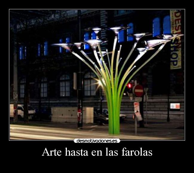 Arte hasta en las farolas - 