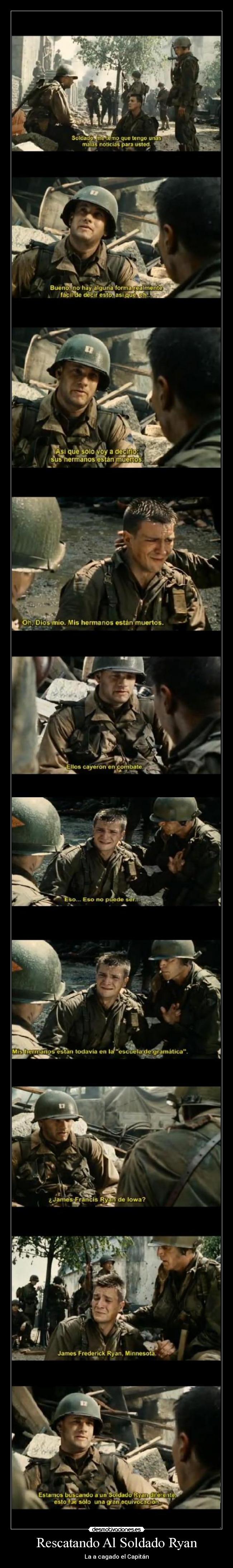 Rescatando Al Soldado Ryan - La a cagado el Capitán