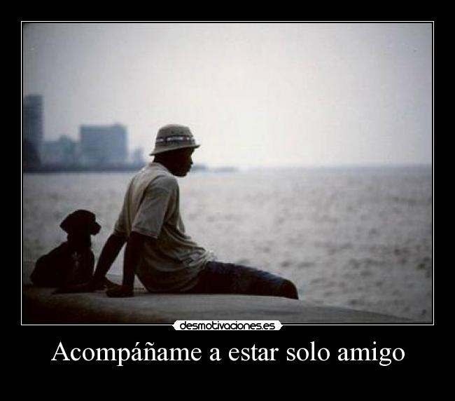 Acompáñame a estar solo amigo -
