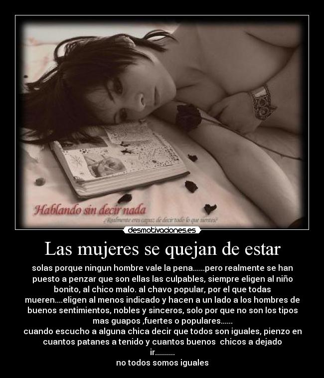 Las mujeres se quejan de estar -