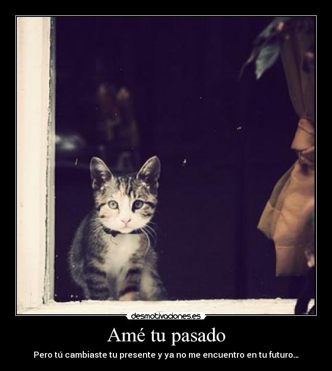 Amé tu pasado - Pero tú cambiaste tu presente y ya no me encuentro en tu futuro…