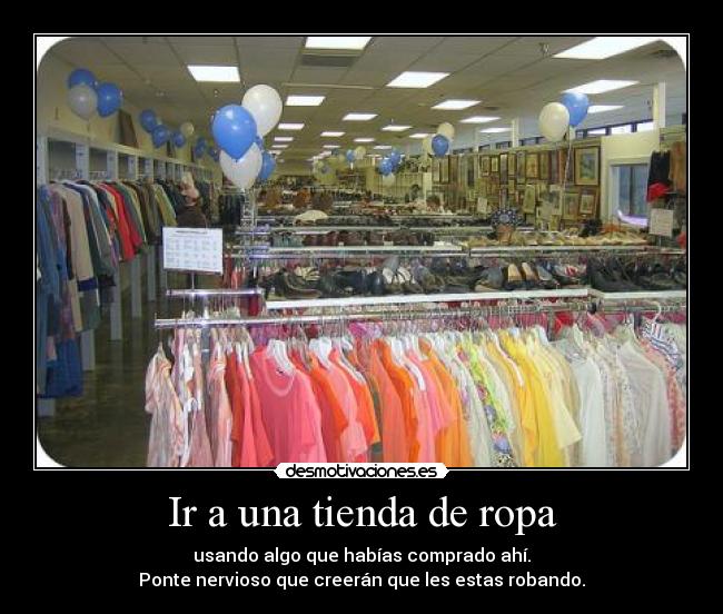 Ir a una tienda de ropa -