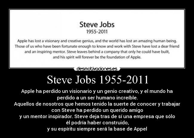 Steve Jobs 1955-2011 - 