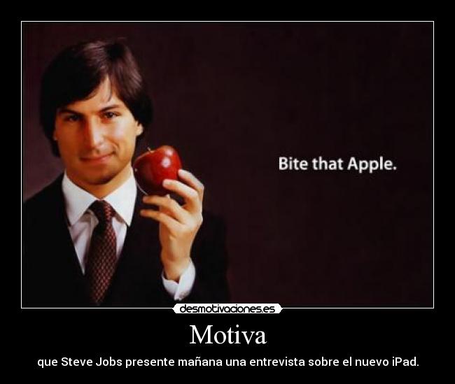 Motiva - que Steve Jobs presente mañana una entrevista sobre el nuevo iPad.