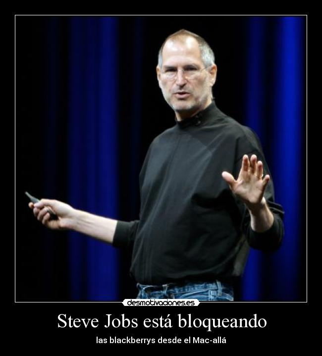 Steve Jobs está bloqueando - las blackberrys desde el Mac-allá
