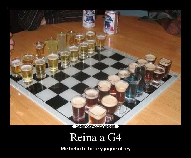 Reina a G4 - Me bebo tu torre y jaque al rey
