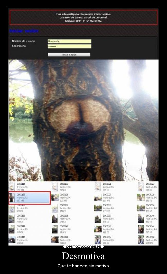 carteles baneo sin motivo desmotivaciones