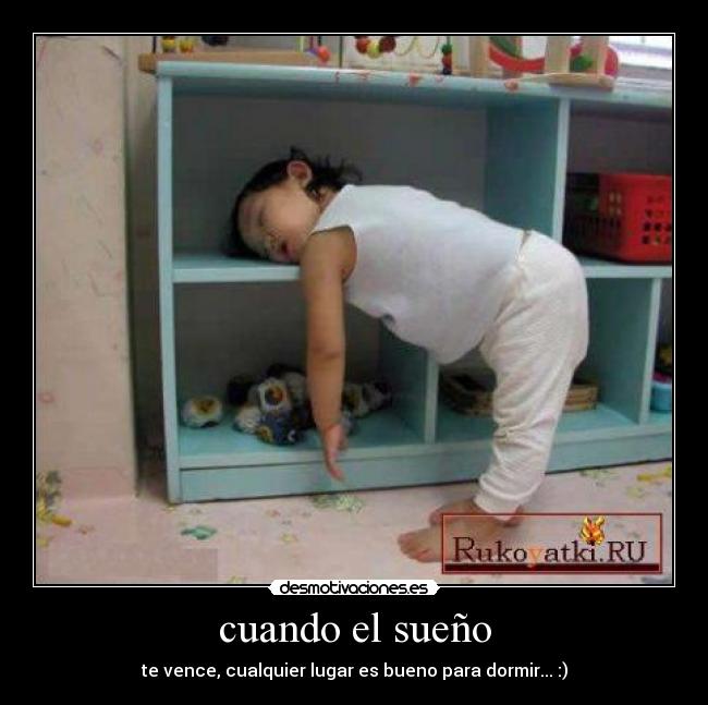 cuando el sueño - te vence, cualquier lugar es bueno para dormir... :)