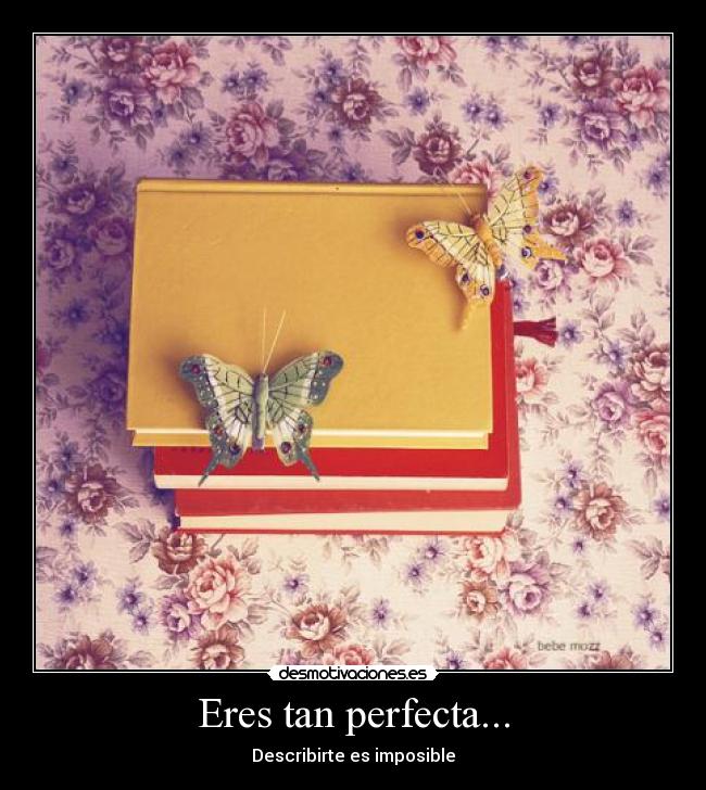 Eres tan perfecta... -
