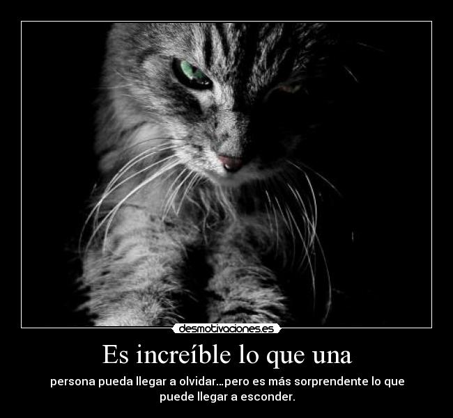 Es increíble lo que una - 