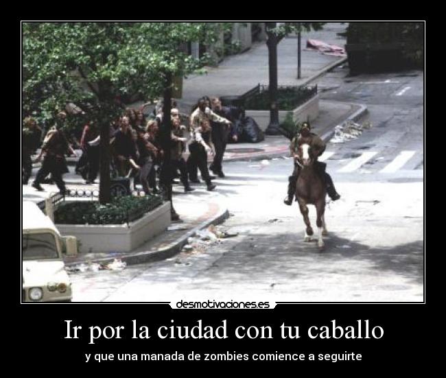 Ir por la ciudad con tu caballo - 