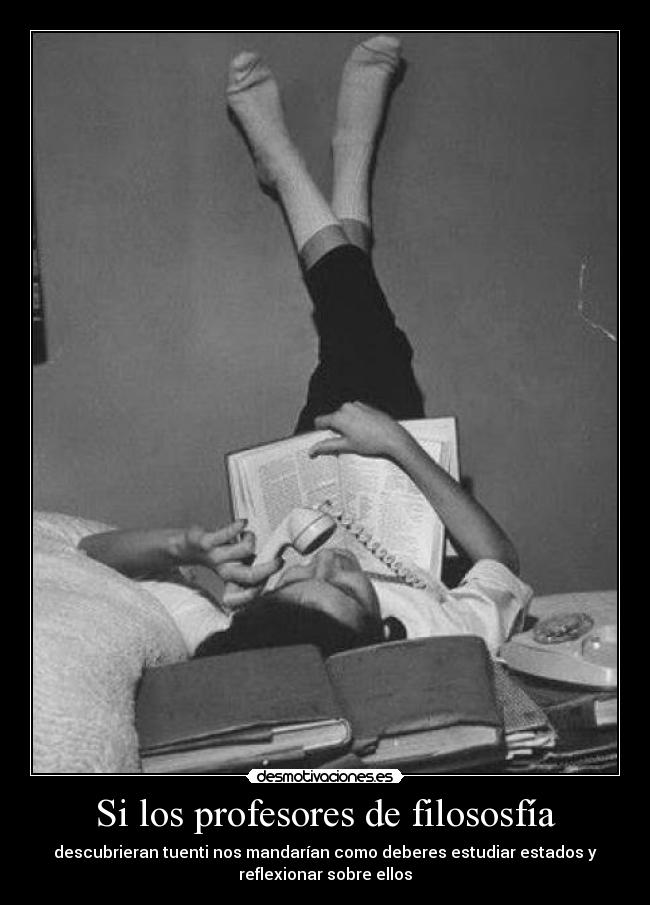 Si los profesores de filososfía -
