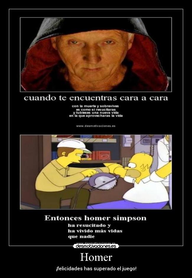 Homer - ¡felicidades has superado el juego!