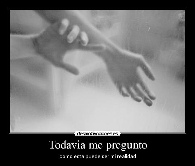 Todavia me pregunto - como esta puede ser mi realidad