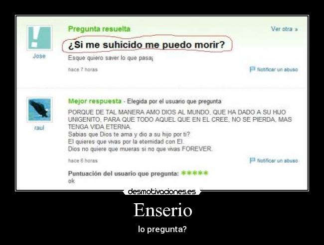 Enserio - lo pregunta?