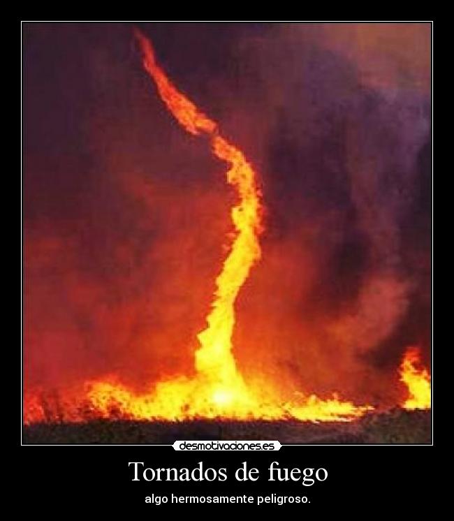 Tornados de fuego - algo hermosamente peligroso.