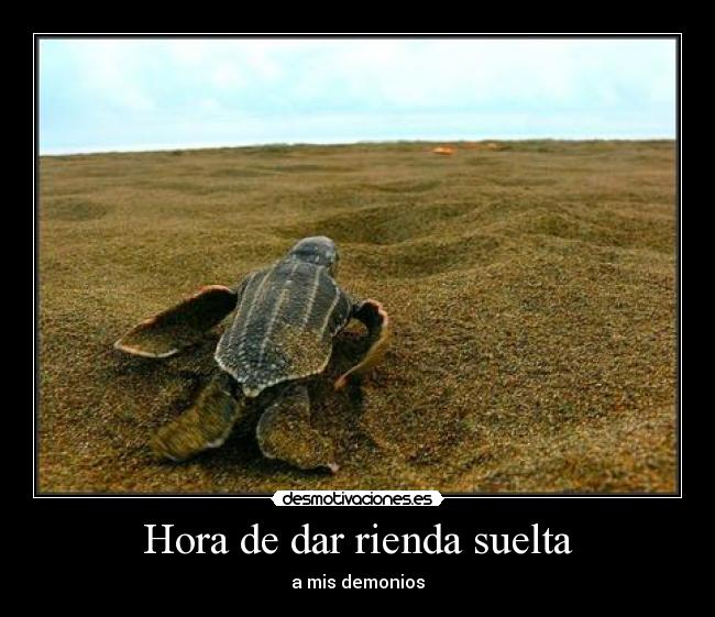 Hora de dar rienda suelta - a mis demonios