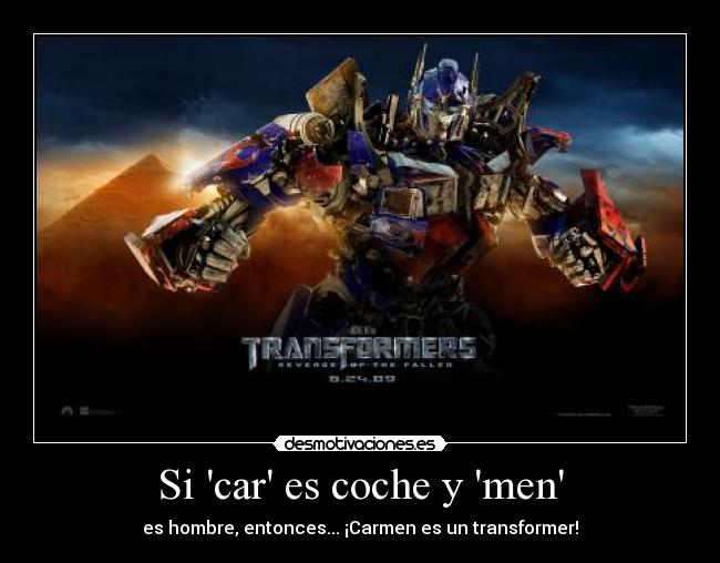 Si car es coche y men - 