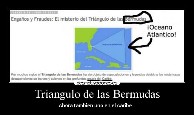 carteles triangulo las bermudas caribe desmotivaciones