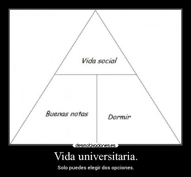 Vida universitaria. - Solo puedes elegir dos opciones.