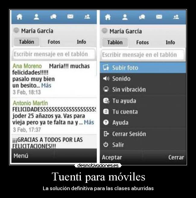 Tuenti para móviles - La solución definitiva para las clases aburridas
