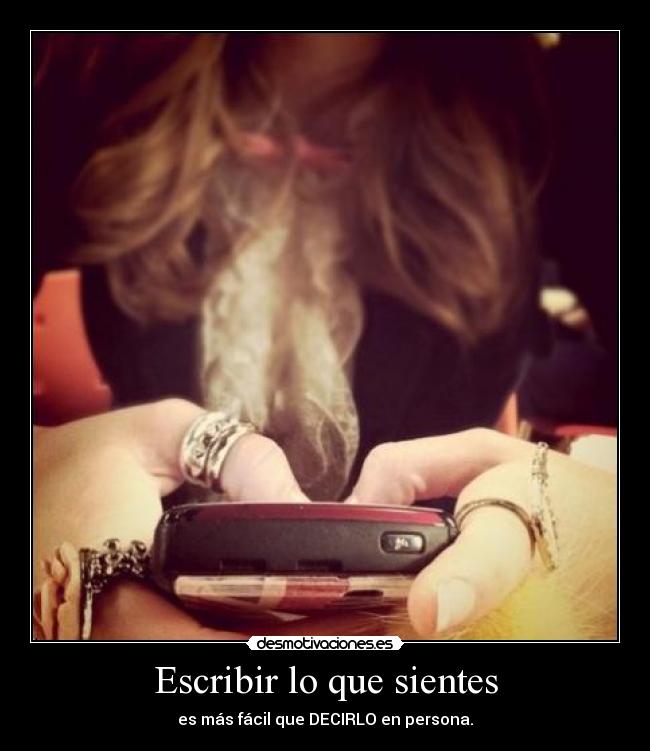 Escribir lo que sientes -