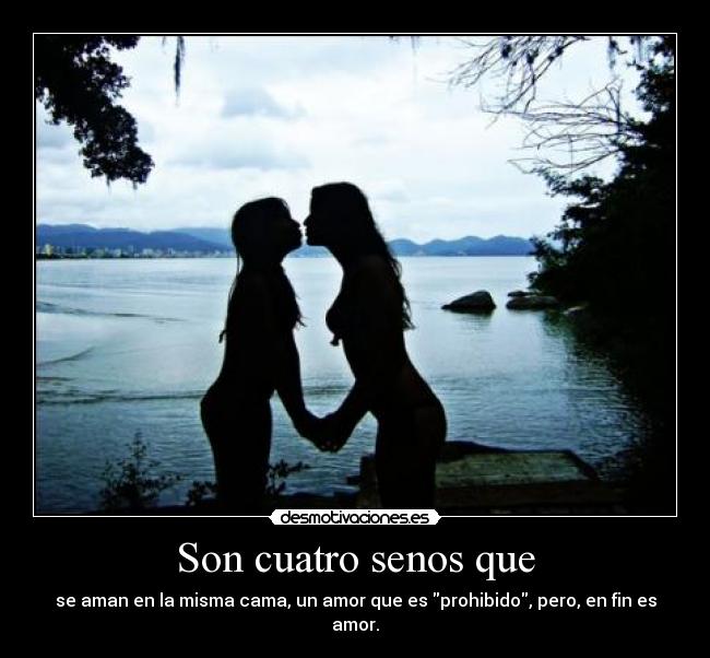 Son cuatro senos que - se aman en la misma cama, un amor que es prohibido, pero, en fin es amor.