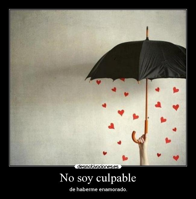 No soy culpable - de haberme enamorado.