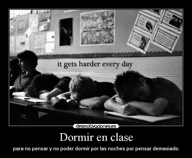 Dormir en clase -