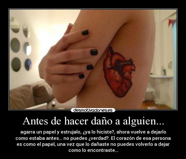 Antes de hacer daño a alguien... - 