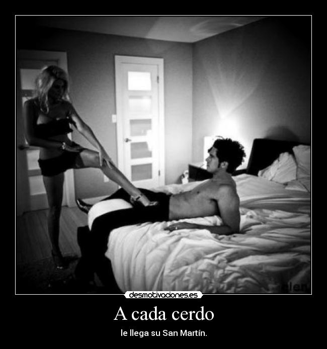 A cada cerdo - le llega su San Martín.