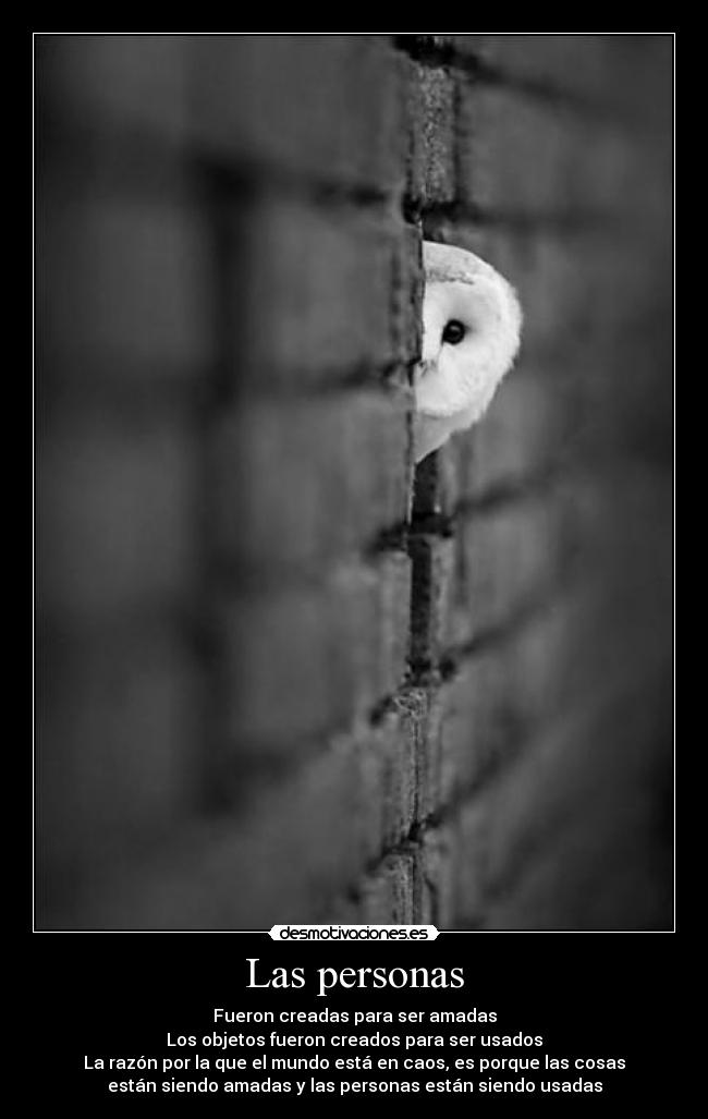 carteles personas usadas objetos amados desmotivaciones