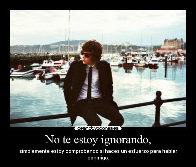 No te estoy ignorando, -