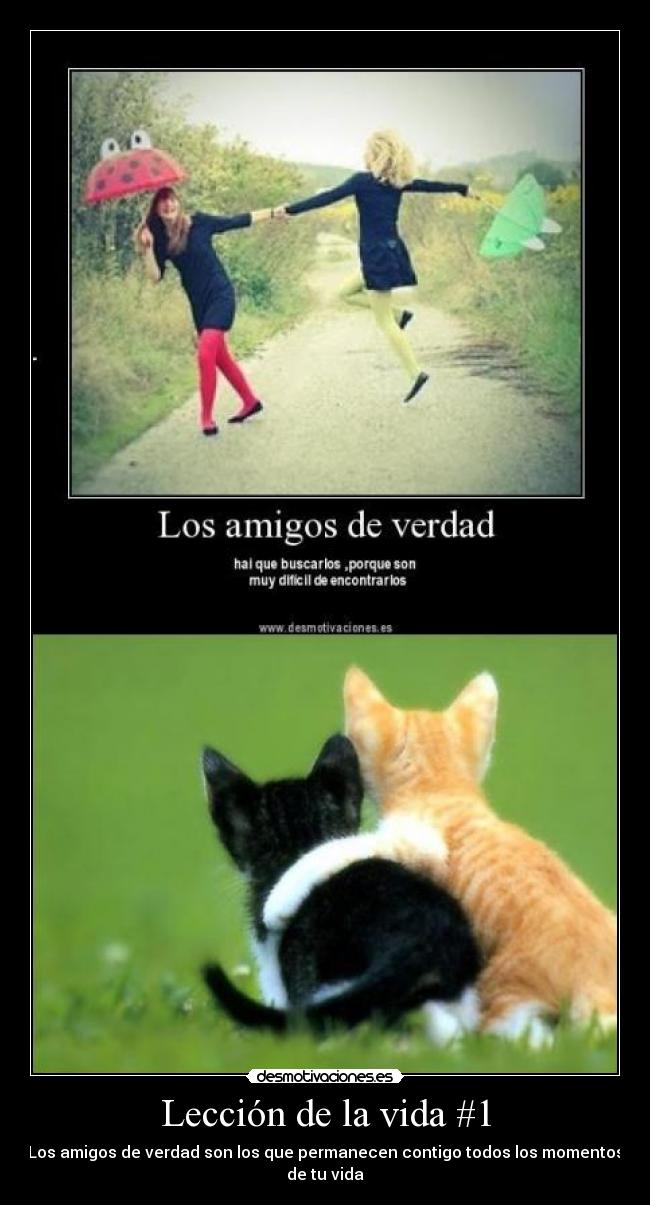 Lección de la vida #1 - Los amigos de verdad son los que permanecen contigo todos los momentos de tu vida
