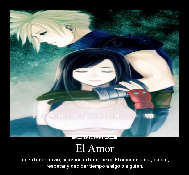 carteles amor cloud strife final fantasy vii desmotivacioneses desmotivaciones