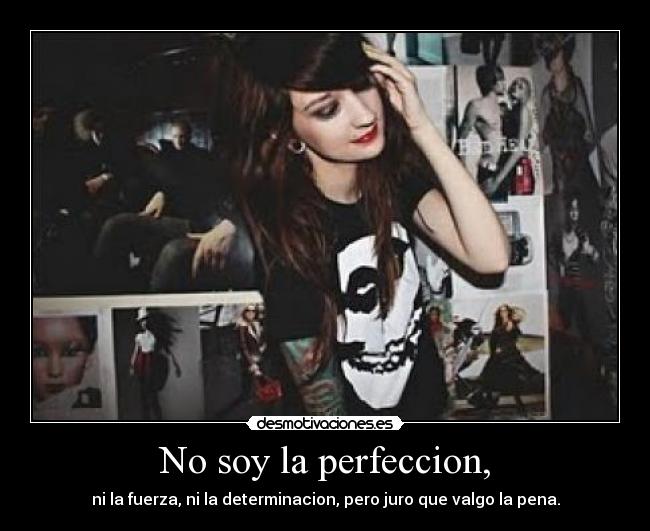 No soy la perfeccion, -