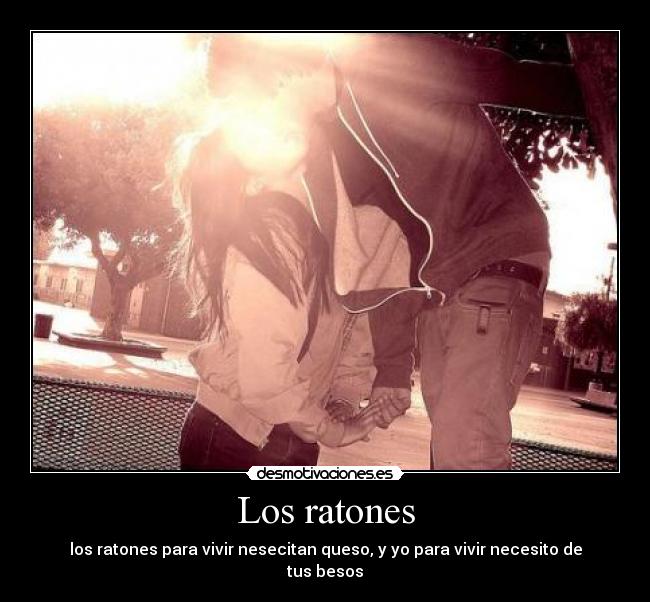 Los ratones - los ratones para vivir nesecitan queso, y yo para vivir necesito de tus besos