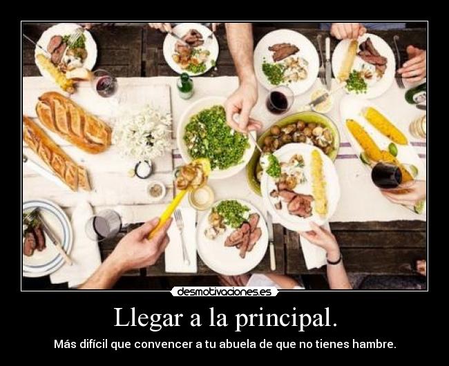 Llegar a la principal. -