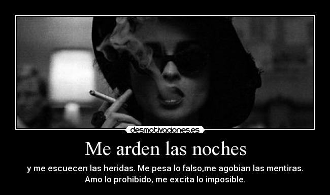 Me arden las noches -