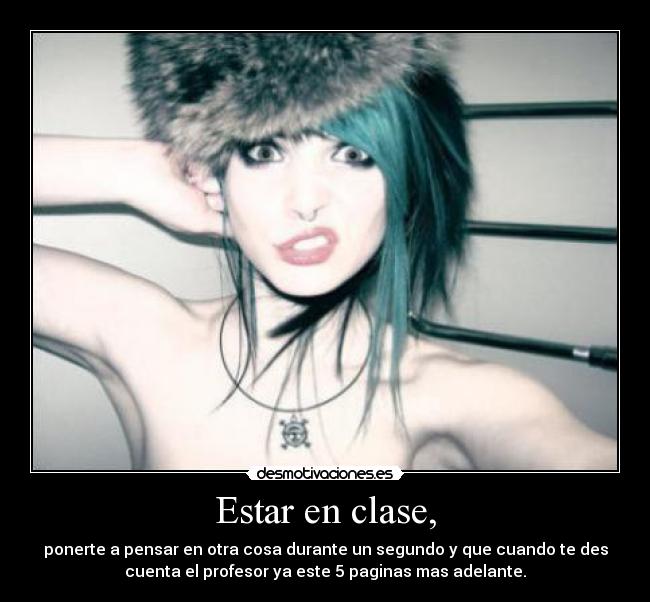 Estar en clase, - 
