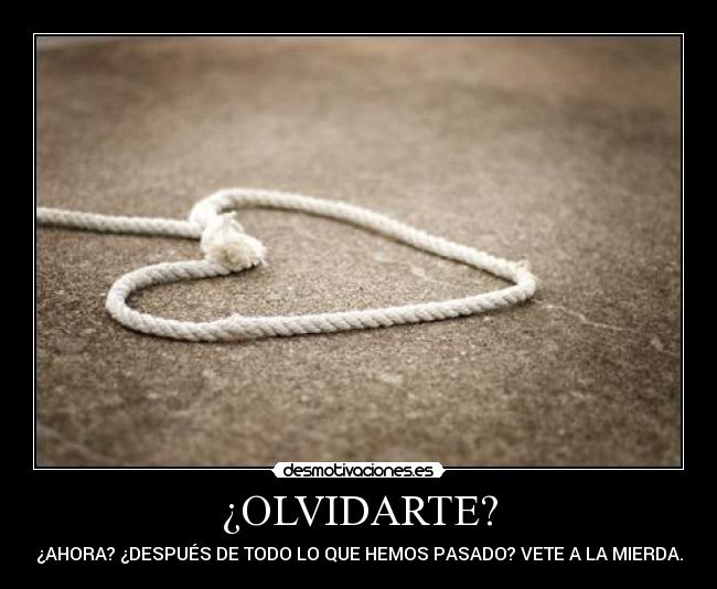 ¿OLVIDARTE? - 