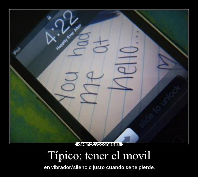 Típico: tener el movil - 