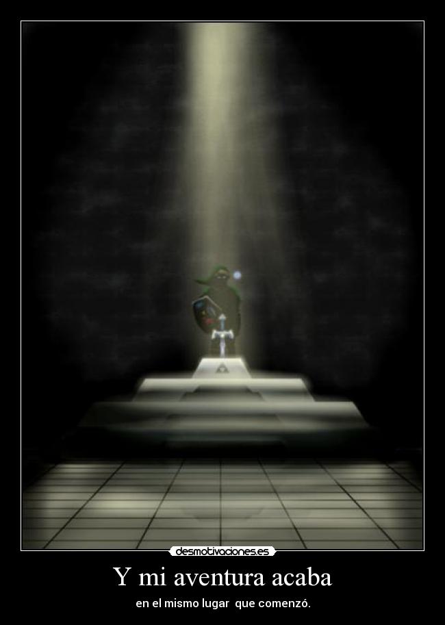 carteles link templo del tiempo thelegendofzelda aventura desmotivaciones