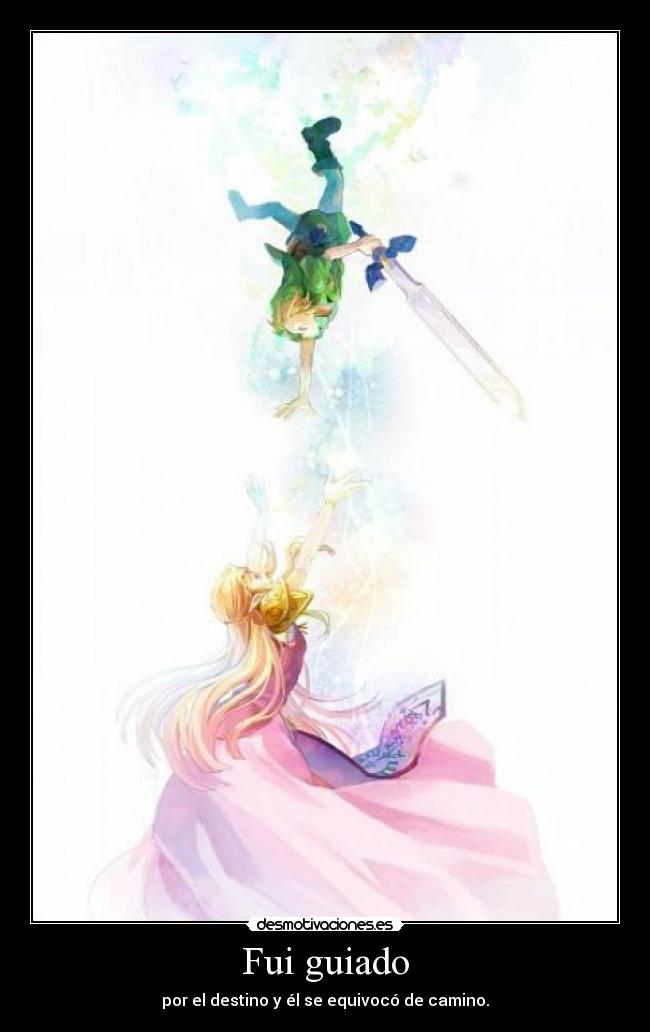 carteles link zelda thelegendofzelda fui guiado desmotivaciones