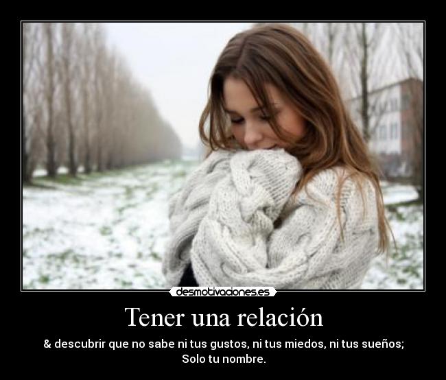 Tener una relación -