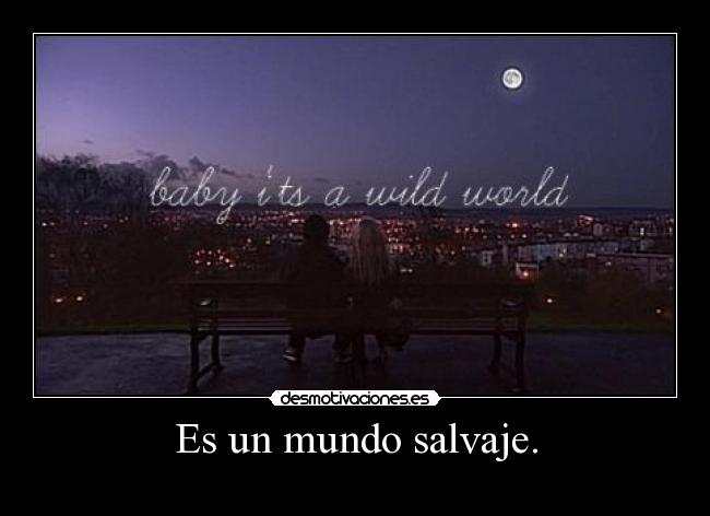 Es un mundo salvaje. -