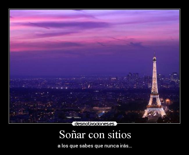 Soñar con sitios -
